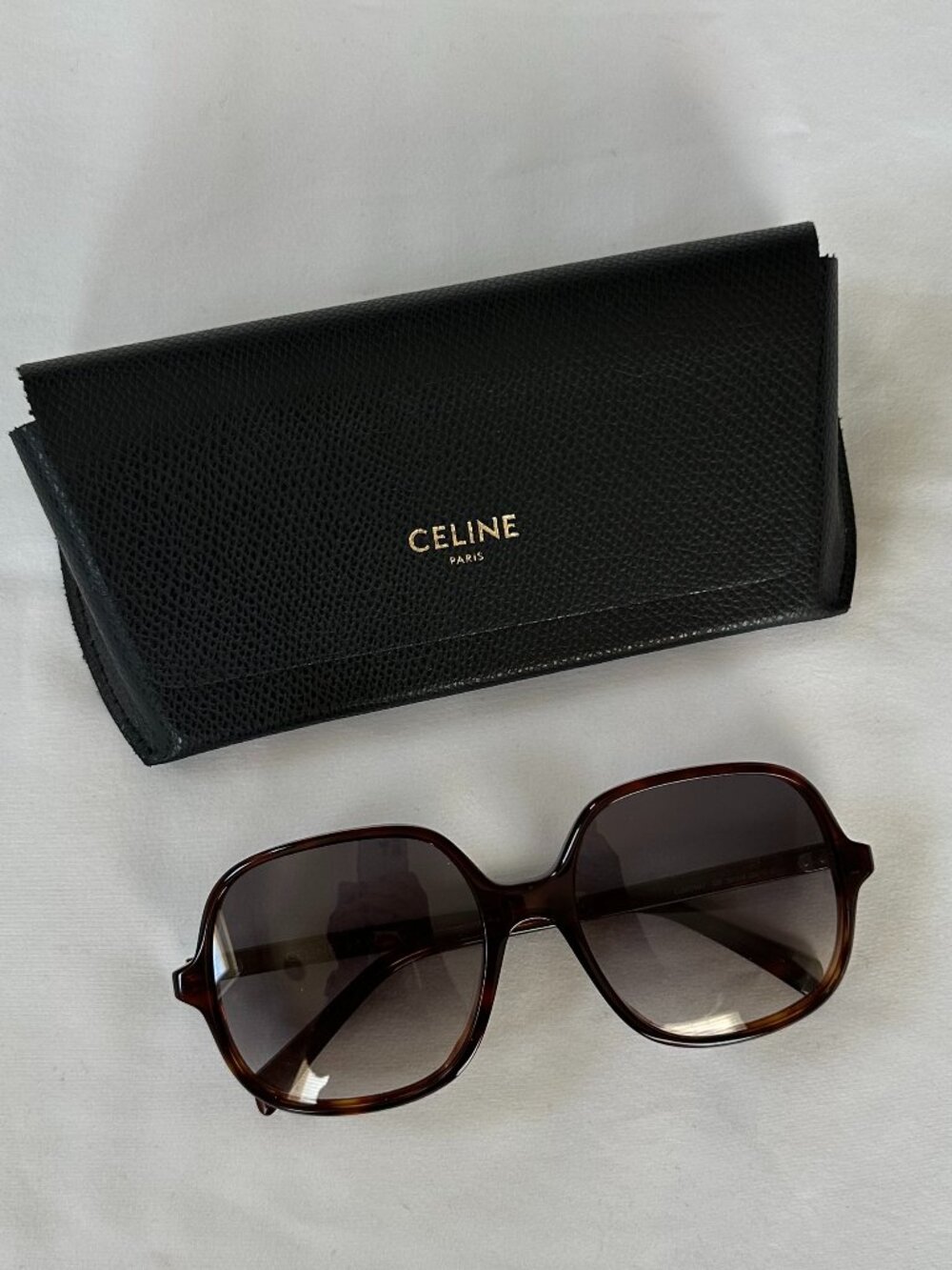 Celine Oversized Square Tortoise Sunglasses
